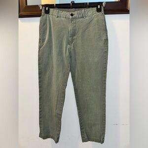 Uniqlo Smart Ankle 2 Way Stretch Cotton Green Pants Size Small